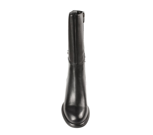 Cizme elegante, dama, EPICA, DL70004 negru, piele naturala, toc